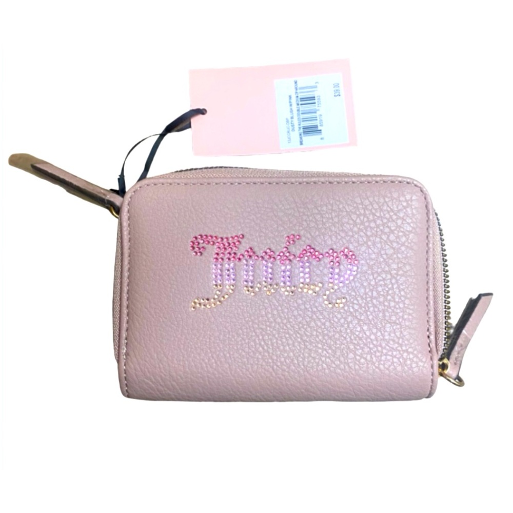 NWT Juicy Breaking the Rules Double Medium Zip Around Wallet Dusty Blush…
